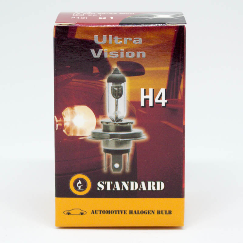 H4 12V 60/55W Halogen Super White Bulb