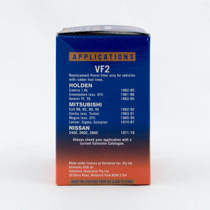 Valvoline Fuel Filter VF2 Z92 Interchange