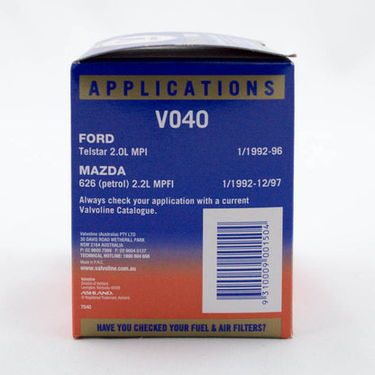 Valvoline Oil Filter VO40 Z429 Interchange