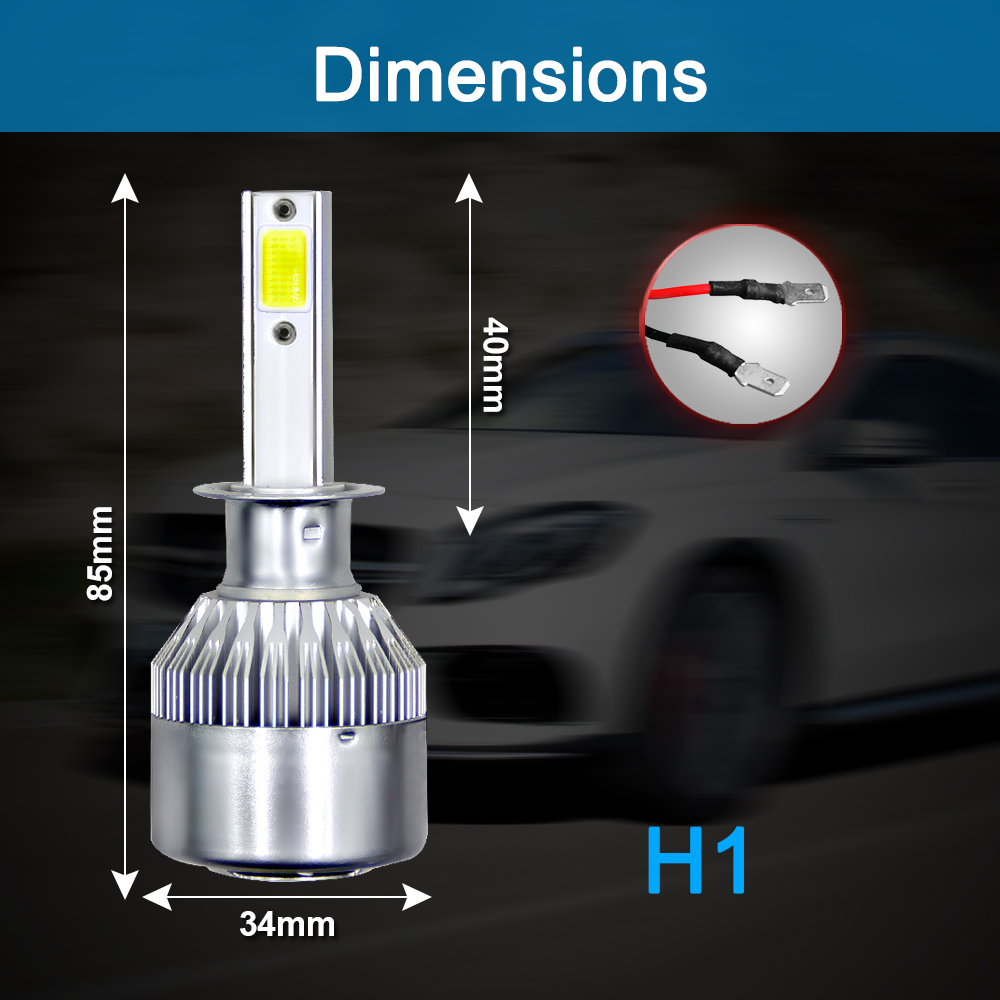 H1 12V 72W LED Bulb - Ar2 Automotive